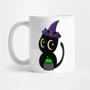 Cute Black cat is a witch Mug